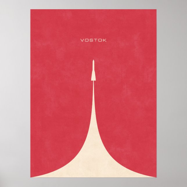 Vostok Rocket - Plain Red Poster (Front)