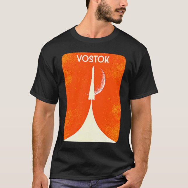 Vostok Rocket Soviet Union Space Spaceflight Yuri  T-Shirt (Front)