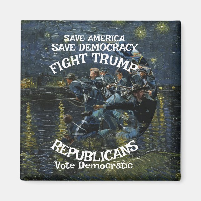 Vot Political Patriotic Trump Republican Party Magnet (Front)