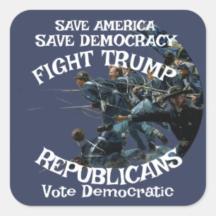 Vot Political Patriotic Trump Republican Party Square Sticker