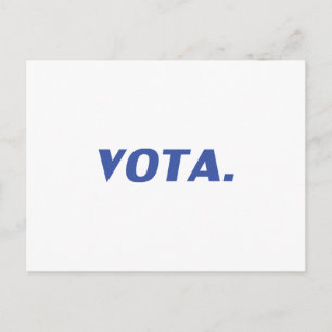 Vota vote in Spanish Español blue white modern Postcard