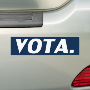 Vota vote in Spanish navy blue modern political Bumper Sticker