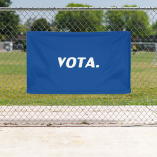 Vota vote in Spanish white blue modern political  Banner