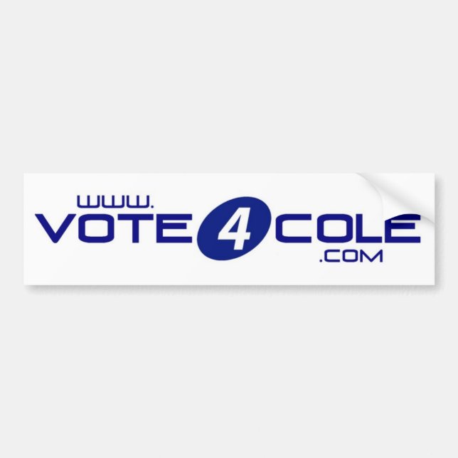 Vote4Cole Bumper Sticker (Front)