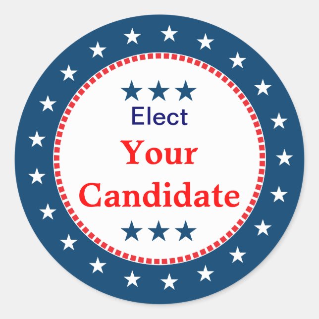 Vote 2012 classic round sticker (Front)