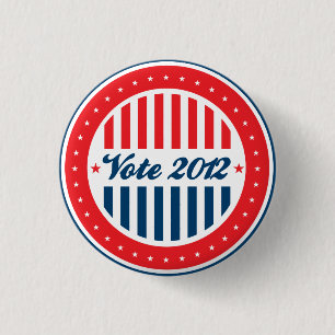 Vote 2012 Election 3 Cm Round Badge