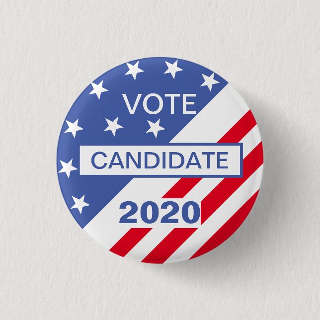 VOTE 2020 ELECTION USA 3 CM ROUND BADGE (Front)