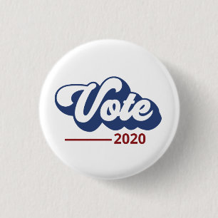Vote 2020 Retro Red & Blue Button