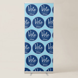 Vote 2022 Election Five Stars Blue Non-Partisan Retractable Banner