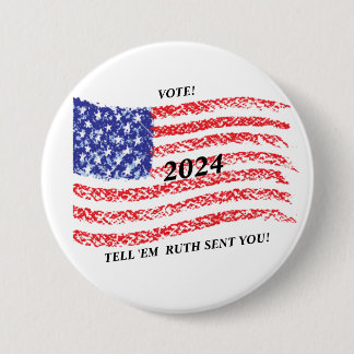 Vote 2024 7.5 cm round badge