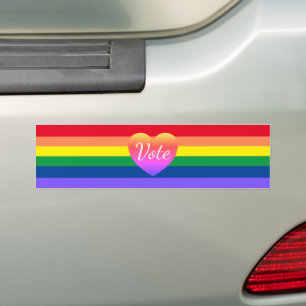 Vote 2024 Election Gay Pride LGBTQ Political  Bumper Sticker