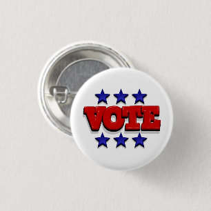 Vote 3 Cm Round Badge