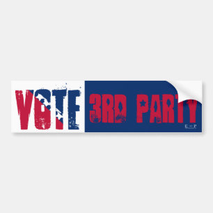 Vote 3rd Party Bumper Sticker