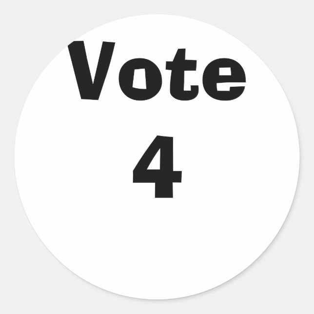 Vote 4 classic round sticker (Front)