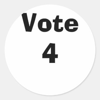 Vote 4 classic round sticker
