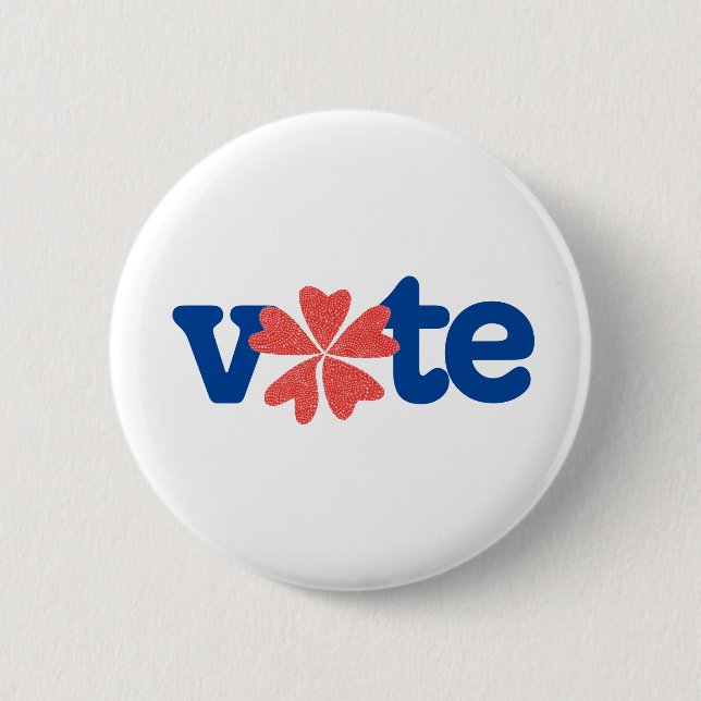Vote 6 Cm Round Badge (Front)