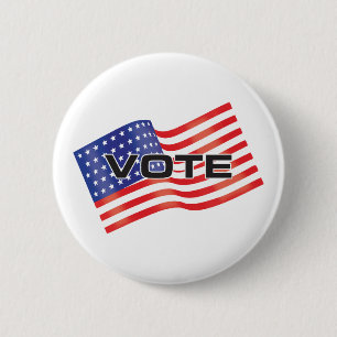 vote 6 cm round badge
