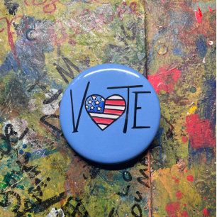 VOTE  6 CM ROUND BADGE