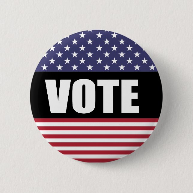 VOTE 6 CM ROUND BADGE (Front)