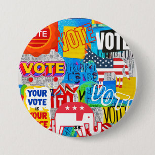 Vote! 7.5 Cm Round Badge