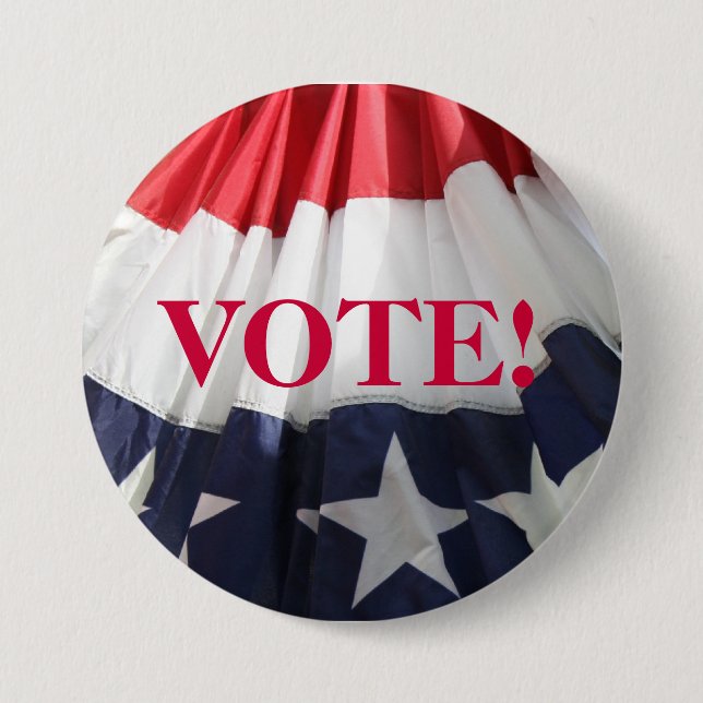 VOTE! 7.5 CM ROUND BADGE (Front)