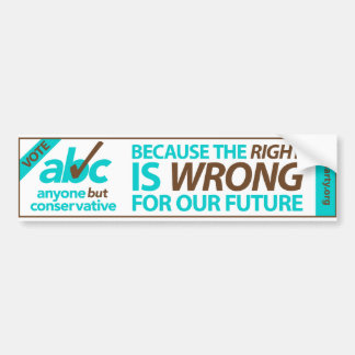 Vote ABC bumper sticker