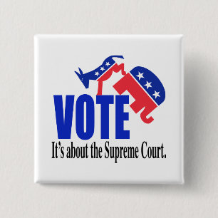 Vote about Supreme Court 15 Cm Square Badge