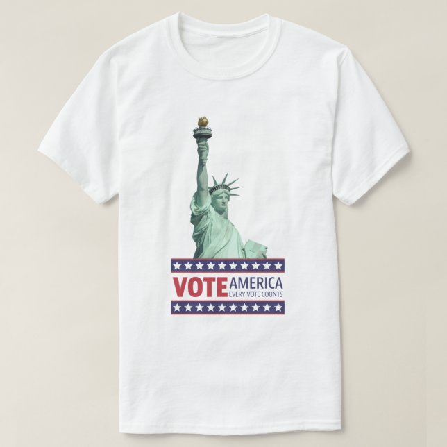 VOTE AMERICA Every Vote Counts T-Shirt (Design Front)