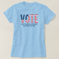 Vote American Flag Blue Womens Patriotic