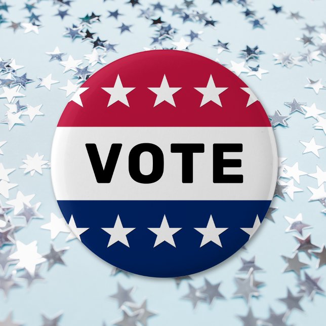 Vote American Presidential Election USA Patriotic 6 Cm Round Badge (Vote American Presidential Election USA Patriotic Button)