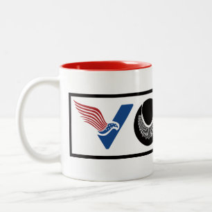 VOTE American, RBG, USPS, BLM, Peace and Equality Two-Tone Coffee Mug