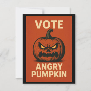 Vote Angry Pumpkin Postcard