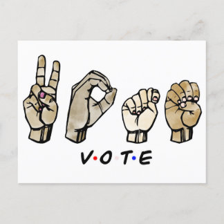 Vote ASL Invitation Postcard