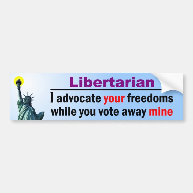 Vote Away My Freedoms Bumper Sticker (Front)