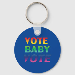 vote baby vote - Pride lgbtq lgbt rainbow blue Key Ring