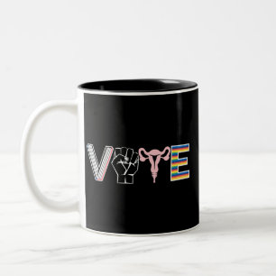 Vote Banned Books Reproductive Rights BLM LGBTQ Two-Tone Coffee Mug
