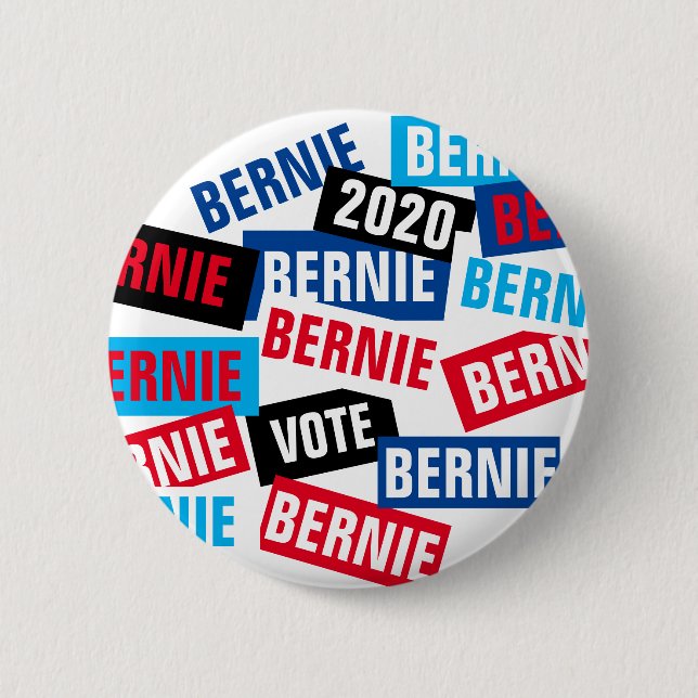 Vote Bernie 2020 6 Cm Round Badge (Front)