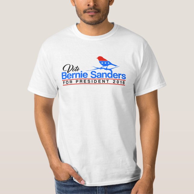 Vote Bernie Sanders 2016 T-shirt w/ bird (Front)