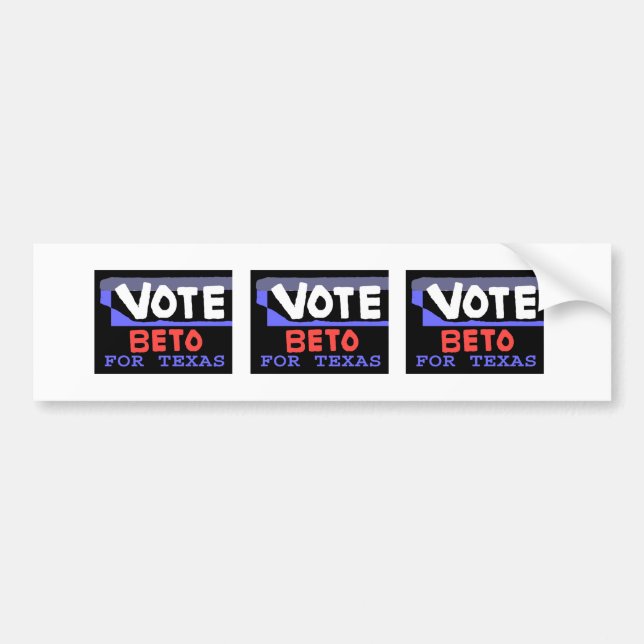 Vote Beto For Texas Bumper Sticker (Front)