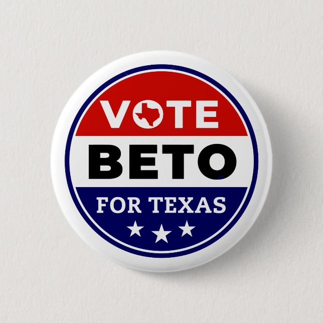 Vote Beto For Texas Button Pin (Front)