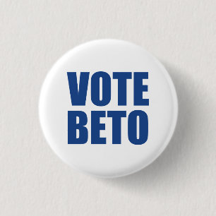 Vote Beto O’Rourke blue white modern democrat 3 Cm Round Badge