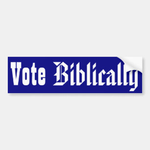 Vote Biblically Bumper Sticker