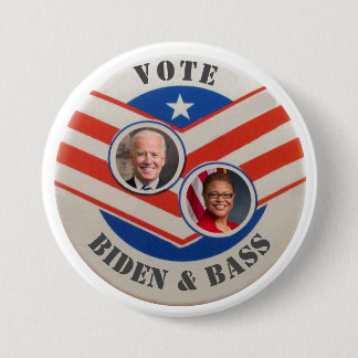 Vote Biden & Bass 2020 7.5 Cm Round Badge