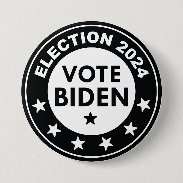 Vote Biden Election 2024 7.5 Cm Round Badge (Front)