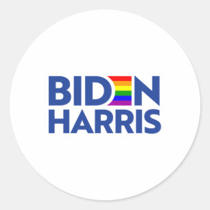 Vote Biden Harris President Lgbt Lgbtq Pride Flag Classic Round Sticker