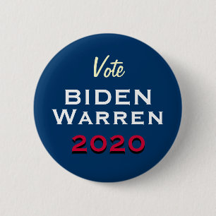 Vote BIDEN WARREN 2020 Campaign Button
