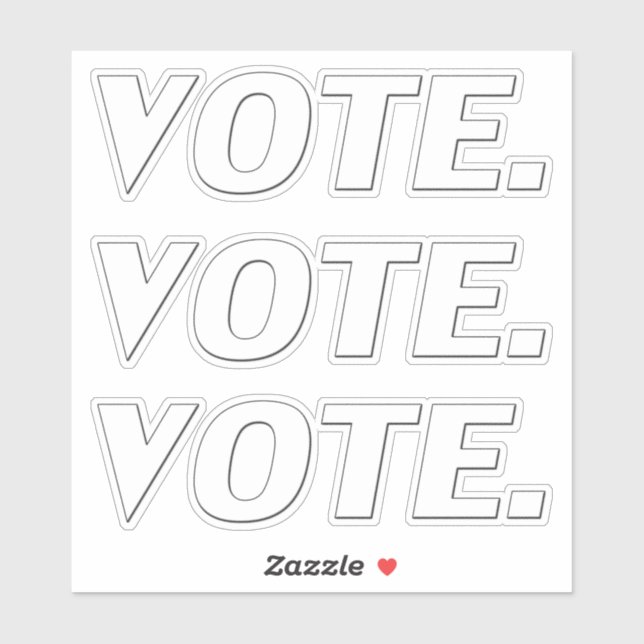 "vote" black transparent letters - (Sheet)