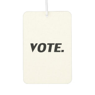 "vote" - black white air freshener