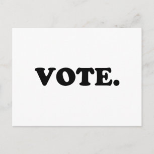 "Vote" black white Postcard