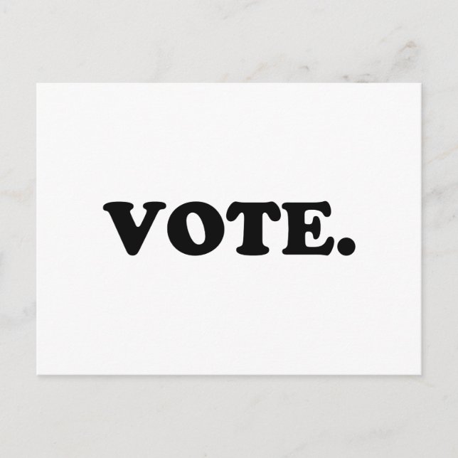 "Vote" black white Postcard (Front)